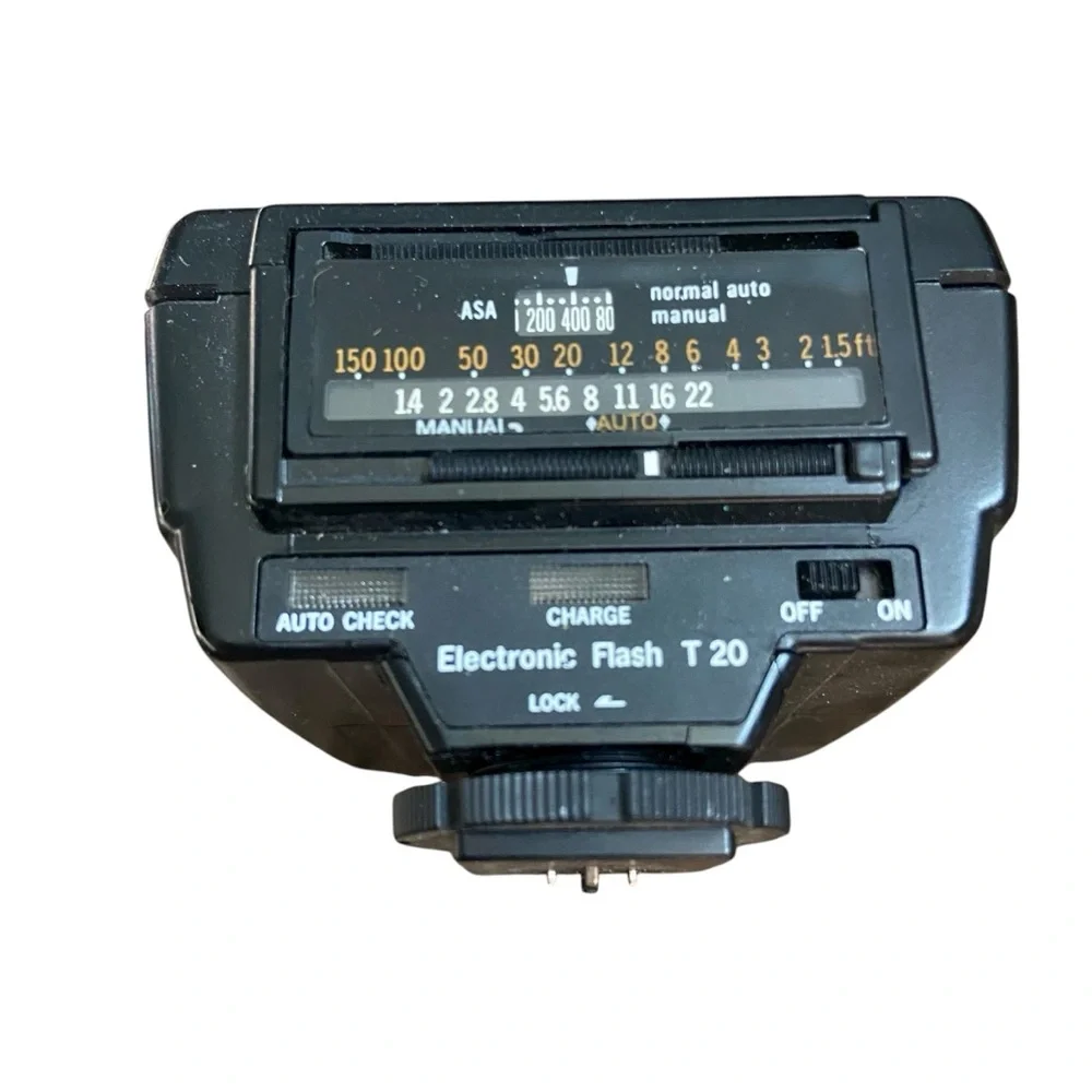 Olympus T20 Electronic Flash Japan Camera Accessory Compact Electronic Black